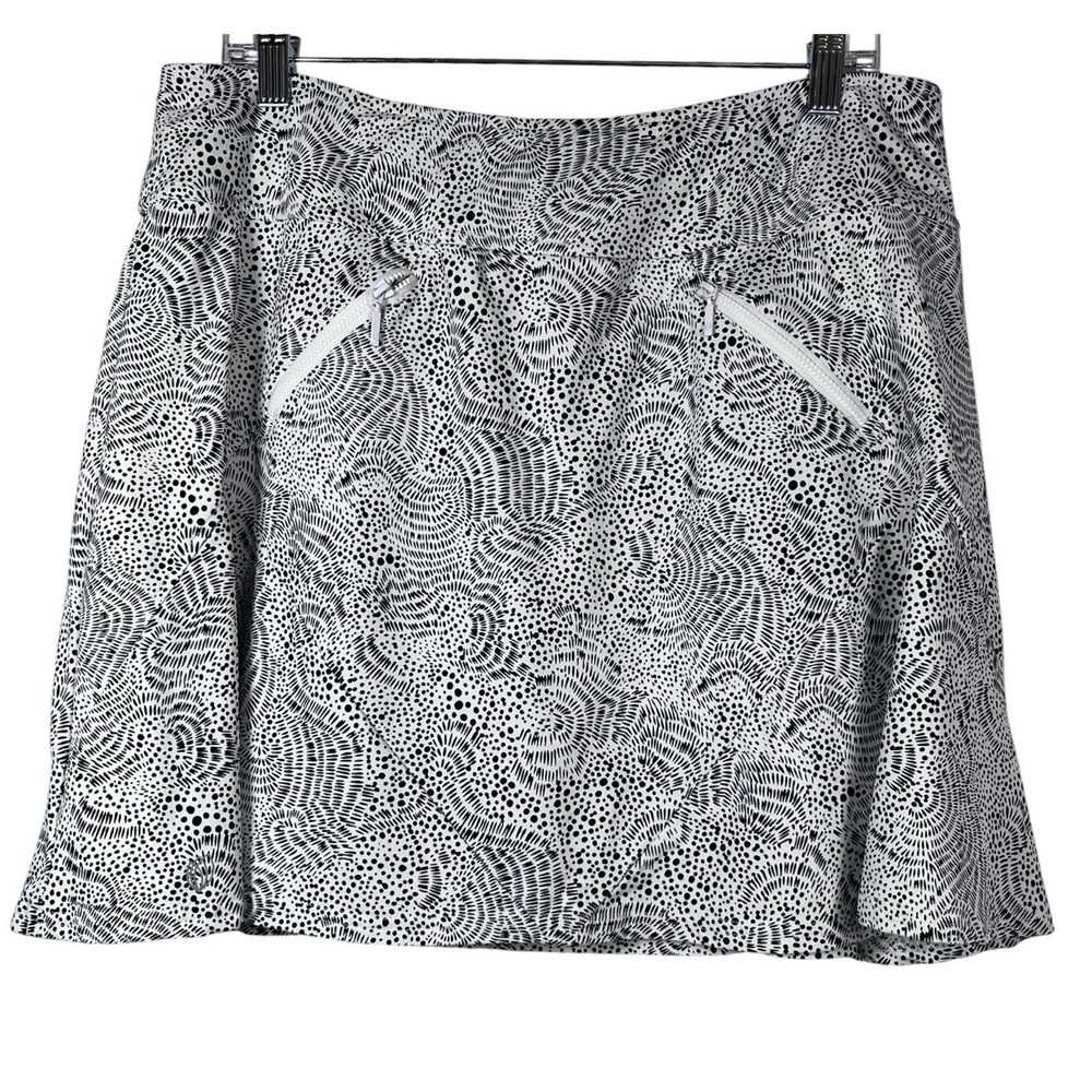 GG Blue Luxe Sz‎ XL Golf Skirt Skort Tennis Pickleball White Black Geometric